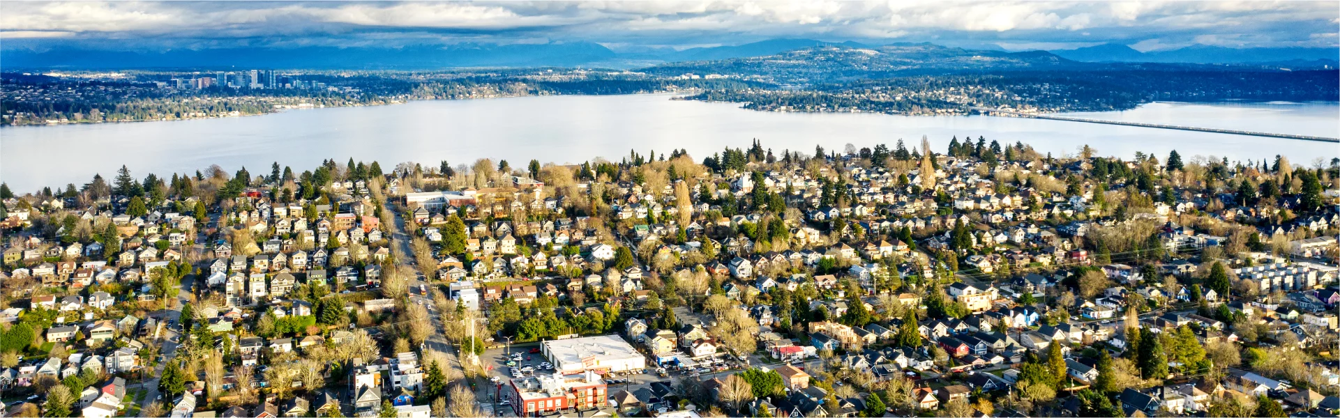 Aerial view of neighborhood