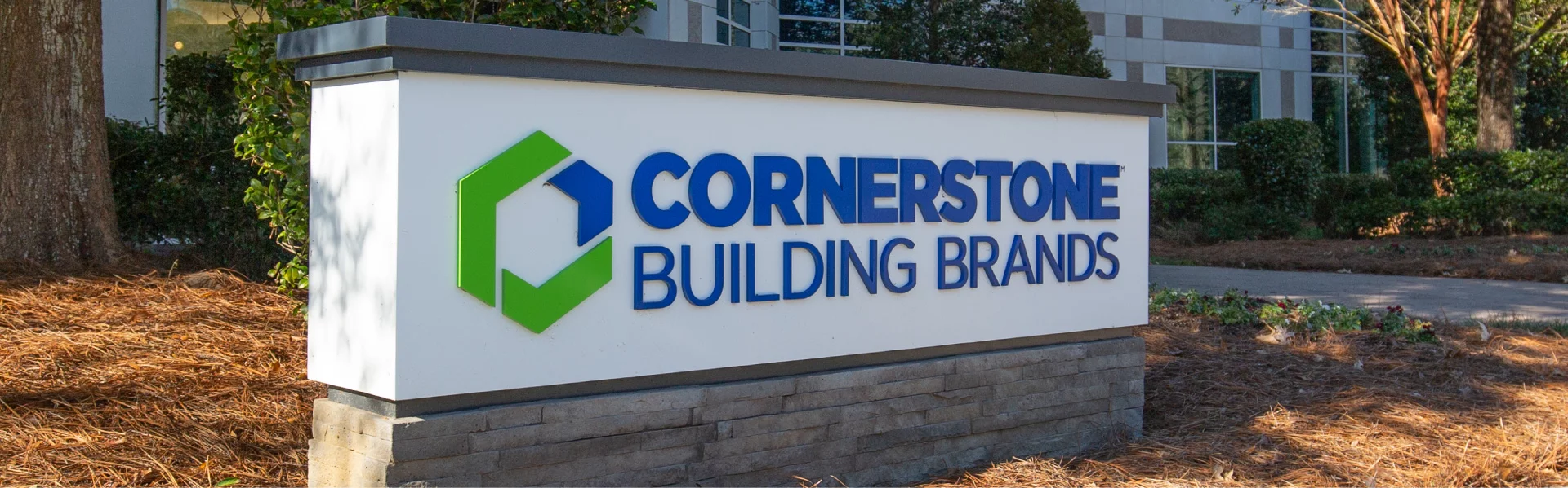 Cornerstone Building Brands sign