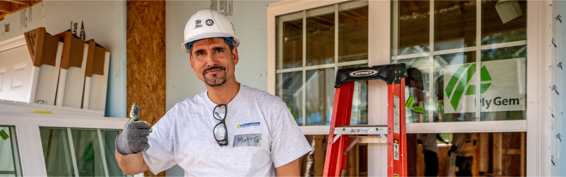 Social Hero Thumbs Up Construction Man
